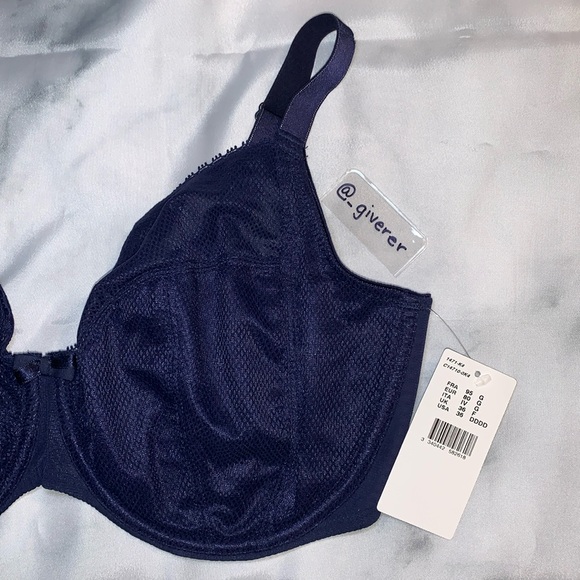 NWT Navy 36G / 36DDDD Parisian Plunge BRA CHANTELLE - Picture 3 of 16